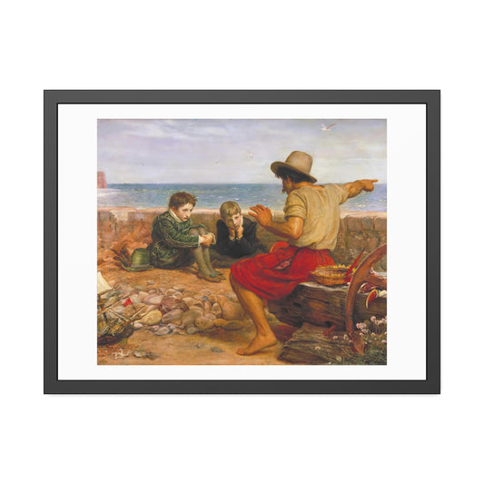 The Boyhood Of Raleigh by John Everett Millais Glass Framed Print