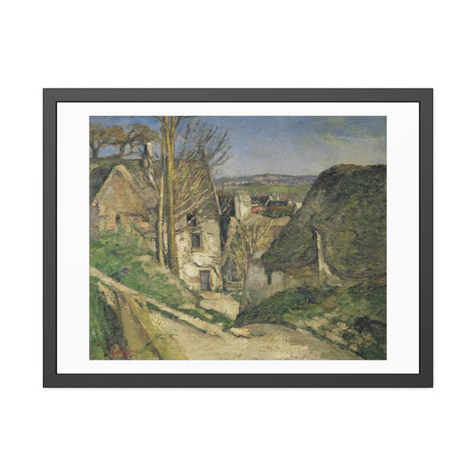 The Hanged Mans House by Paul Cezanne Glass Framed Print