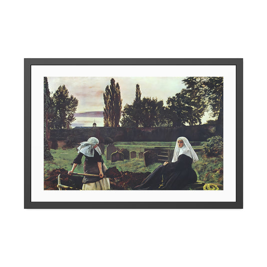 The Vale of Rest by John Everett Millais Glass Framed Print