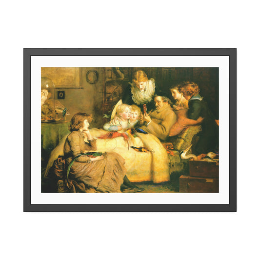 The Ruling Passion by John Everett Millais Glass Framed Print
