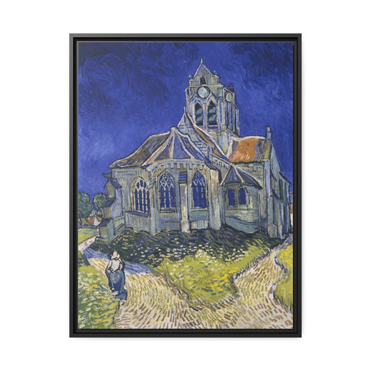 The Church in Auvers by Vincent Van Gogh Framed Gallery Canvas