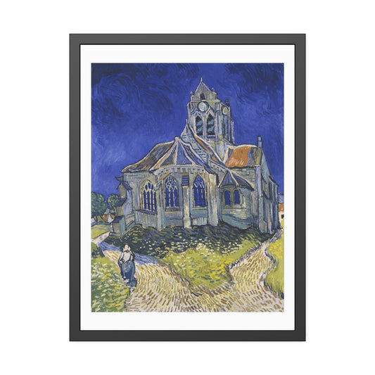 The Church At Auvers by Vincent Van Gogh Glass Framed Print