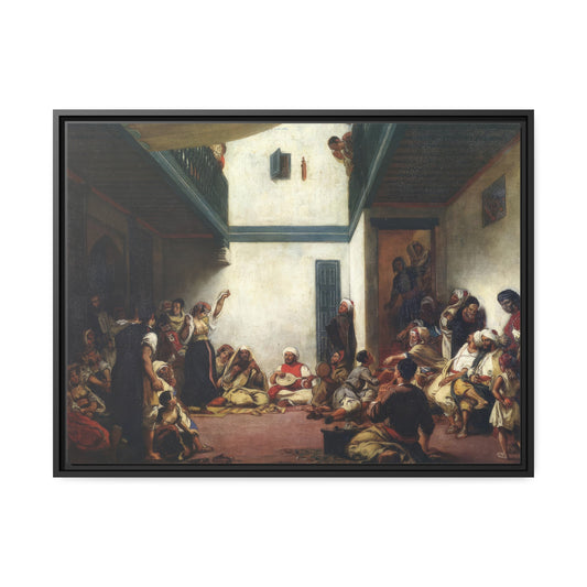 Jewish Wedding in Morocco by Eugene Delacroix Framed Gallery Canvas