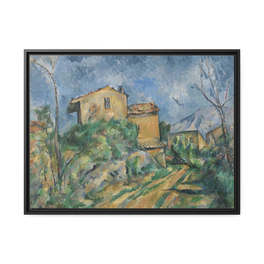 Maison Maria with a View of Chateau Noir by Paul Cezanne Framed Gallery Canvas
