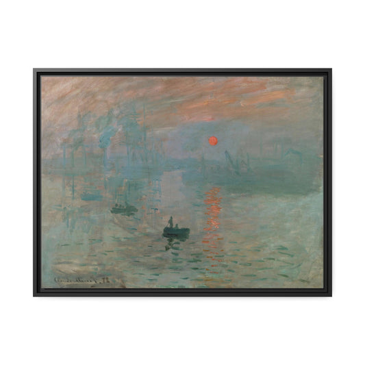Impression, Sunrise by Claude Monet Framed Gallery Canvas