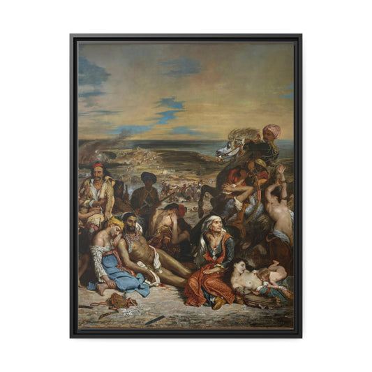 The Massacre at Chios by Eugene Delacroix Framed Gallery Canvas