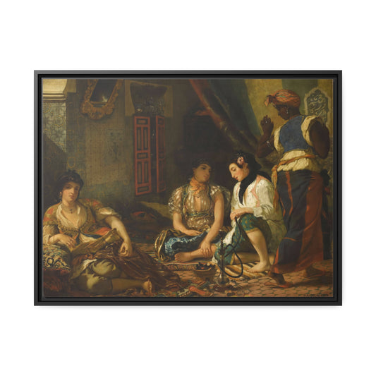 The Women of Algiers by Eugene Delacroix Framed Gallery Canvas
