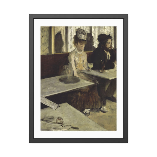 Absinthe by Edgar Degas Glass Framed Print