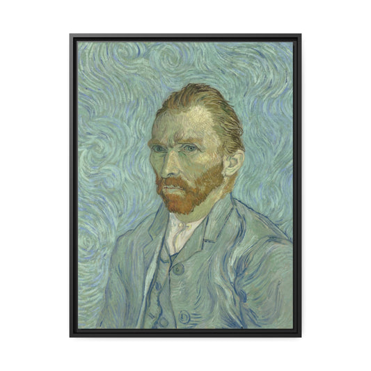 Self Portrait by Vincent Van Gogh Framed Gallery Canvas