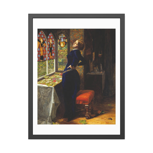 Mariana by John Everett Millais Glass Framed Print