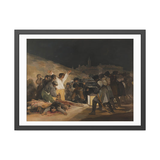The Third of May 1808 by Francisco Goya Glass Framed Print