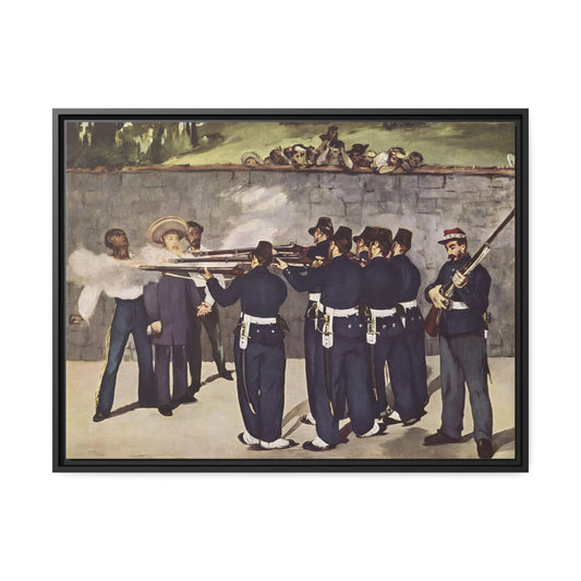 The Execution of Emperor Maximilian by Edouard Manet Framed Gallery Canvas