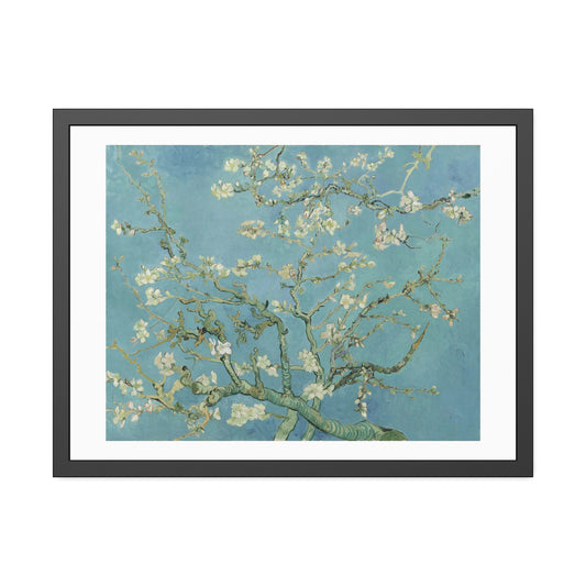 Almond Blossoms by Vincent Van Gogh Glass Framed Print