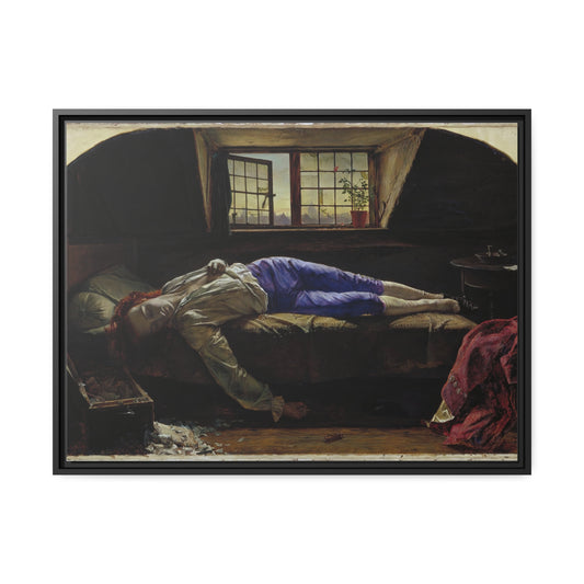 The Death of Chatterton by Henry Wallis Framed Gallery Canvas