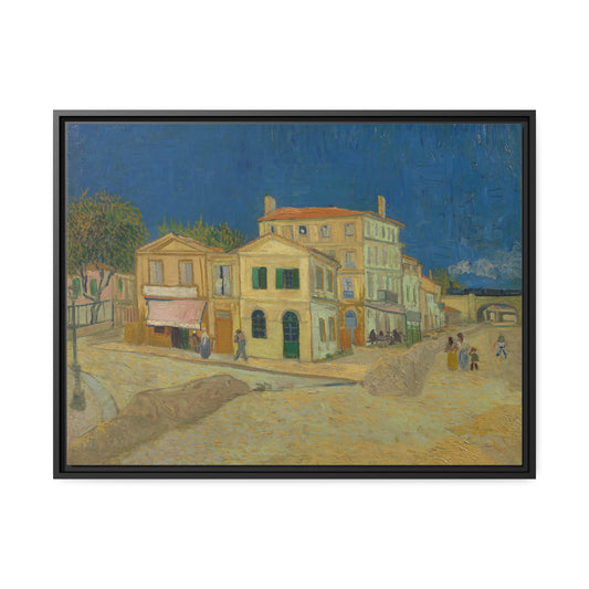 The Yellow House by Vincent Van Gogh Framed Gallery Canvas