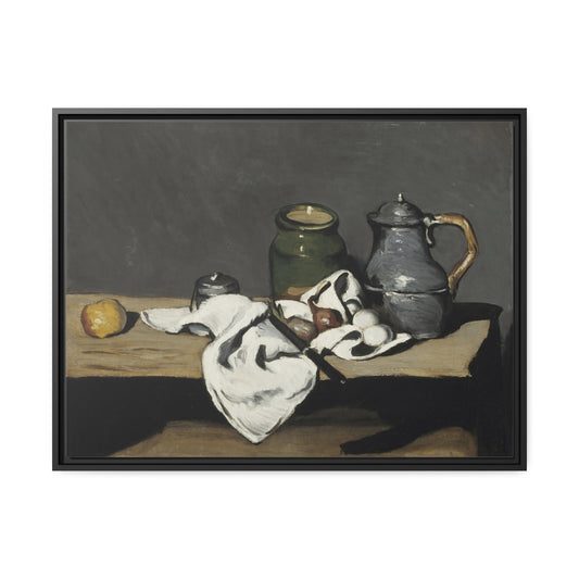 Still Life with Open Drawer by Paul Cezanne Framed Gallery Canvas