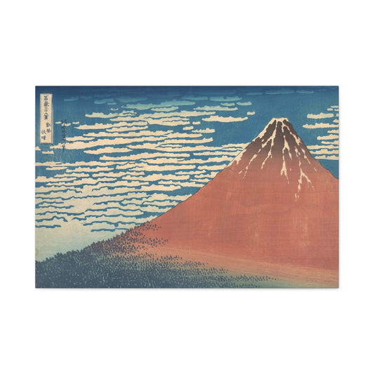 South Wind, Clear Sky by Katsushika Hokusai Canvas Print