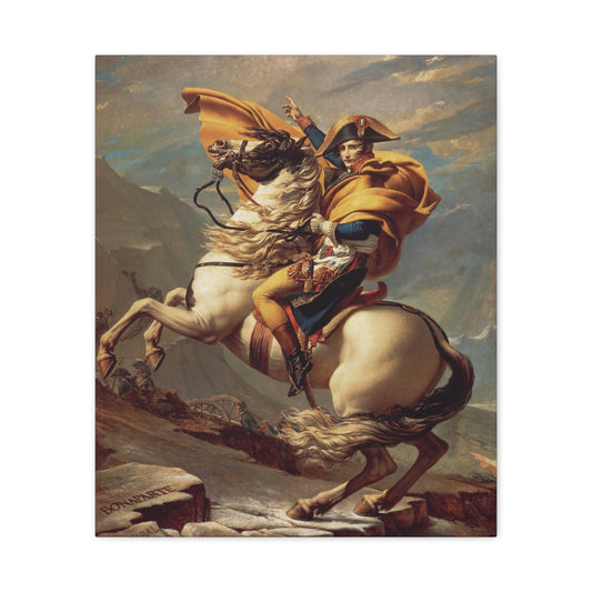 Napoleon Crossing the Alps by Jacques-Louis David Canvas Print