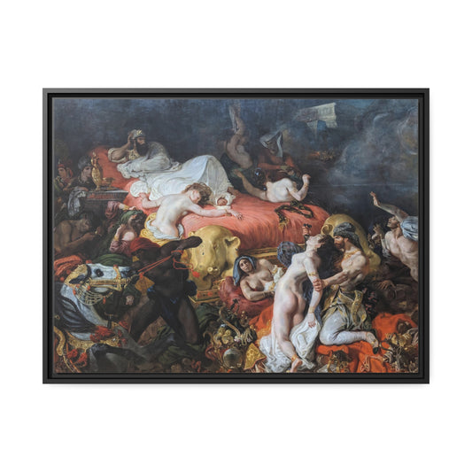 The Death of Sardanapalus by Eugene Delacroix Framed Gallery Canvas