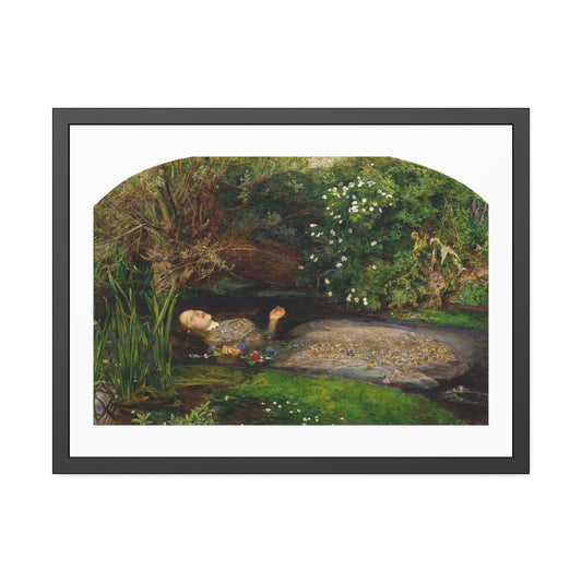 Ophelia by John Everett Millais Glass Framed Print