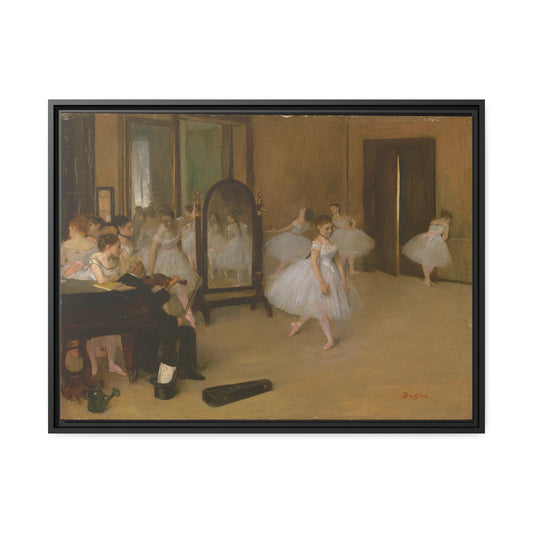 The Dance Class by Edgar Degas Framed Gallery Canvas