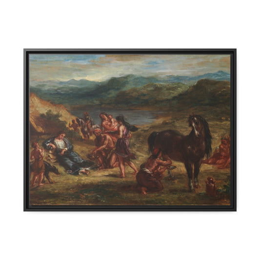 Ovid Among the Scythians by Eugene Delacroix Framed Gallery Canvas