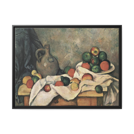 Still Life by Paul Cezanne Framed Gallery Canvas