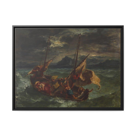 Christ on the Sea of Galilee by Eugene Delacroix Framed Gallery Canvas