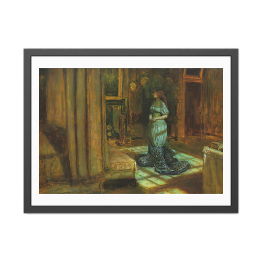 The Eve Of St Agnes by John Everett Millais Glass Framed Print