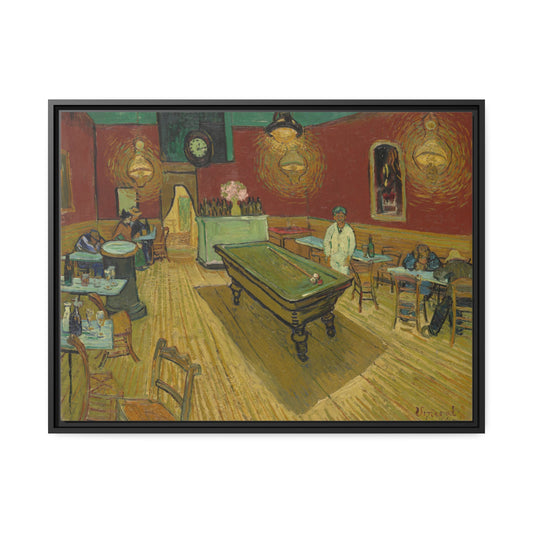 The Night Cafe by Vincent Van Gogh Framed Gallery Canvas