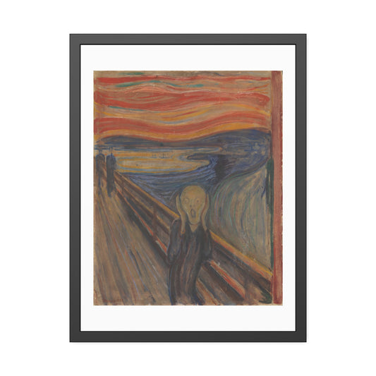 The Scream by Edvard Munch Glass Framed Print