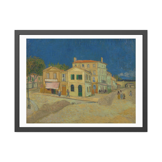 The Yellow House by Vincent Van Gogh Glass Framed Print