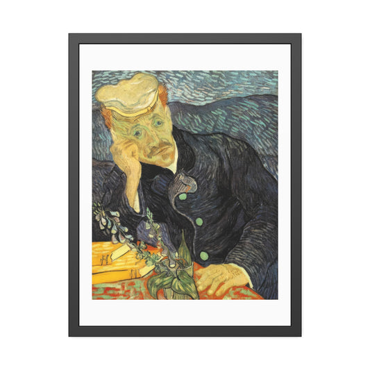 Portrait of Doctor Gachet by Vincent Van Gogh Glass Framed Print