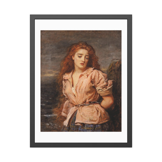 The Martyr of Solway by John Everett Millais Glass Framed Print