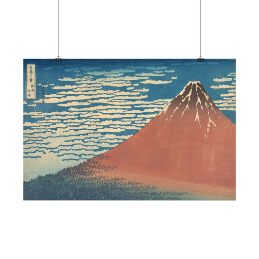 South Wind, Clear Sky by Katsushika Hokusai Poster