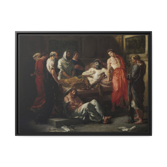 The Last Words of Marcus Aurelius by Eugene Delacroix Framed Gallery Canvas