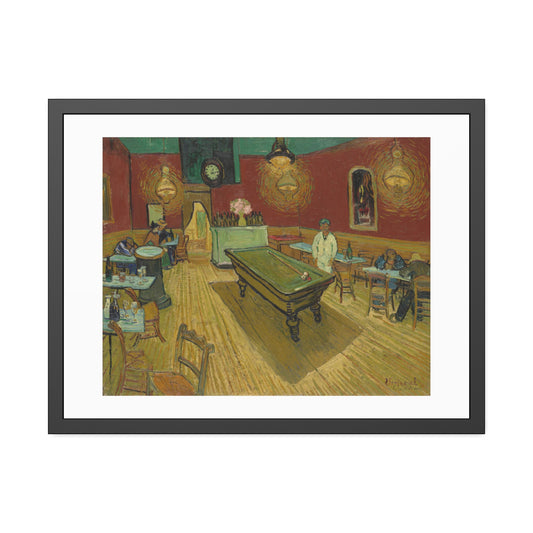 The Night Cafe by Vincent Van Gogh Glass Framed Print